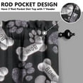 thumbnail image 5 of Dog Print Kitchen Curtains 36 Inch Short - 3 Panel Set, Cute Puppy & Floral Design, Rod Pocket Pet Lover Curtains 100% Polyester, Paw & Bone Pattern for Kitchen, Living Room, Bedroom, Easy Wash, 5 of 5