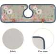 thumbnail image 5 of SKYSONIC Faucet Absorbent Mat 3 Pcs Cute Pattern in White Flowers Kitchen Faucet Splash Catcher Washable Counter Drying Pads Behind Faucet for Kitchen Bathroom, 5 of 7