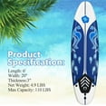 thumbnail image 2 of RONG-3  Surfboard Surfing Surf Beach Ocean Body Foamier Board with Removable Fins, Great Beginner Board ，White & Blue, 2 of 10