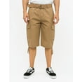 thumbnail image 2 of Ring of Fire Men's Belted 9" and 13" Inseam Twill Cargo Shorts Size 30 to 38 Dull Gold-13" Size 32, 2 of 6