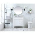 thumbnail image 6 of Elegant Decor Bennett 32" MDF Single Bathroom Vanity with Backsplash in White, 6 of 8