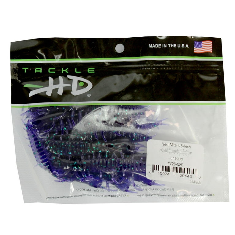 Tackle HD 15-Pack Ned-Mite Fishing Bait, 3D Scanned 3.5