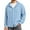 Sky Blue, variant on IWRICH Hoodie for Men Drawstring Hooded Button down Beach Hippie Shirt Lightweight Soft Long Sleeve Blouse Tops Sky Blue XL