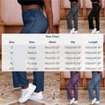 thumbnail image 4 of VBVC Women's Denim-Look Cargo Sweatpants,High Waisted Wide Leg Trousers For Women,Vintage Bootcut Pants with No Pockets or No Button,Navy,S-2XL, 4 of 9