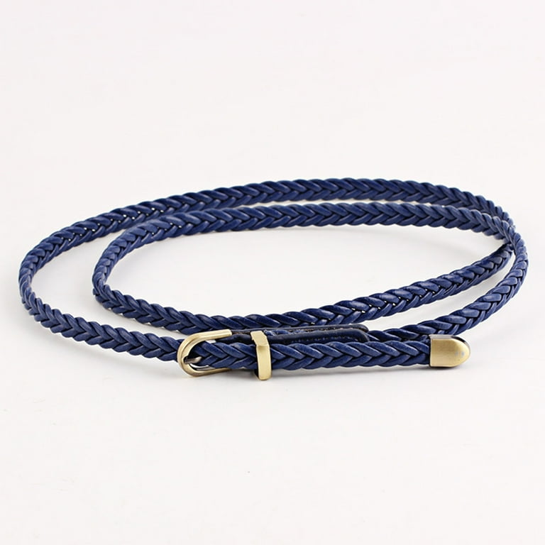 CBGELRT Fashion Braided Belts For Women Braided Woven Leather Pin