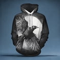 thumbnail image 2 of IWRICH Men's Norse Mythology Graphic 3D Printed Hoodie Long Sleeve 20s Pullover Sweatshirt Baggy Cozy Hooded Tops 14-Black XL, 2 of 3