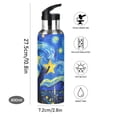 thumbnail image 5 of ALAZA Cat Starry Night Water Bottle Insulated Flask Stainless Steel Straw Lid 20 oz, 5 of 6