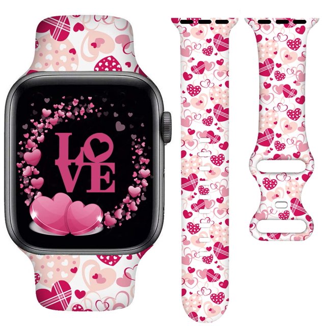 Yagedoviu Correa De Reloj Para El Día De San Valentín Compatible Con Reloj De 38 Mm, 40 Mm, 41 Mm Para Mujeres, Vacaciones, Linda Correa Deportiva Suave, Reemplazo De Reloj Inteligente Para La Serie 7