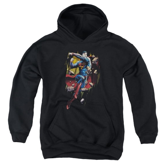 Superman - Flying Determination - Youth Hooded Sweatshirt - X-Large