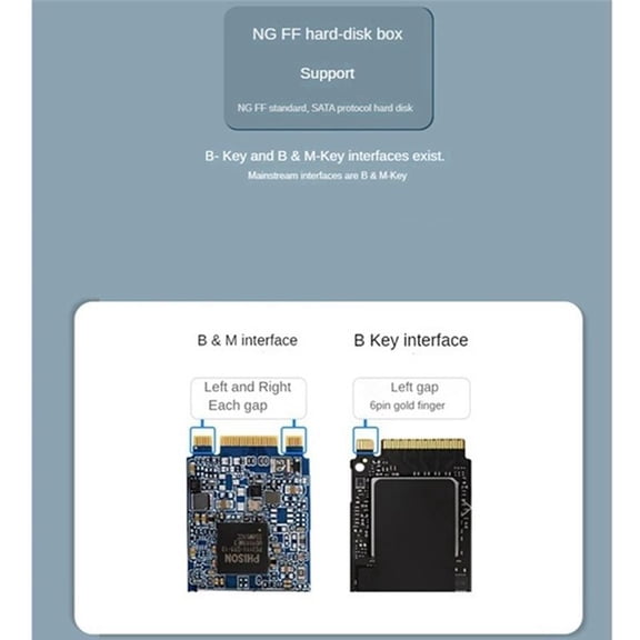 M2 SSD Case NGFF SATA to USB 3.1 Gen 2 5Gbps SSD Enclosure for NGFF SATA B Key/ (B M) Key SSD Hard Disk Box M.2 Adapter