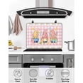 thumbnail image 4 of Large Induction Cooktop Protector Mat Happy Easter Stove Top Covers for Electric Stove, Funny Cute Gnomes Colorful Eggs Plaid Decorative Stove Burner Cover Mats, Glass Top Stove Cover, 4 of 7