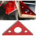 thumbnail image 2 of Regla de ángulo de aleación de aluminio de 45 grados, regla triangular métrica en pulgadas, herramienta de diseño cuadrado, herramienta multifunción cuadrada de carpintero para taller de carpintería, 2 of 5
