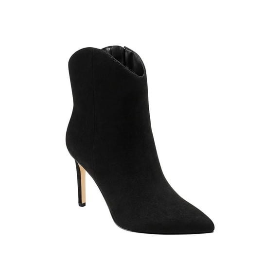 MARC FISHER Womens Black Padded Revati Pointy Toe Stiletto Zip-Up Booties 8.5 M