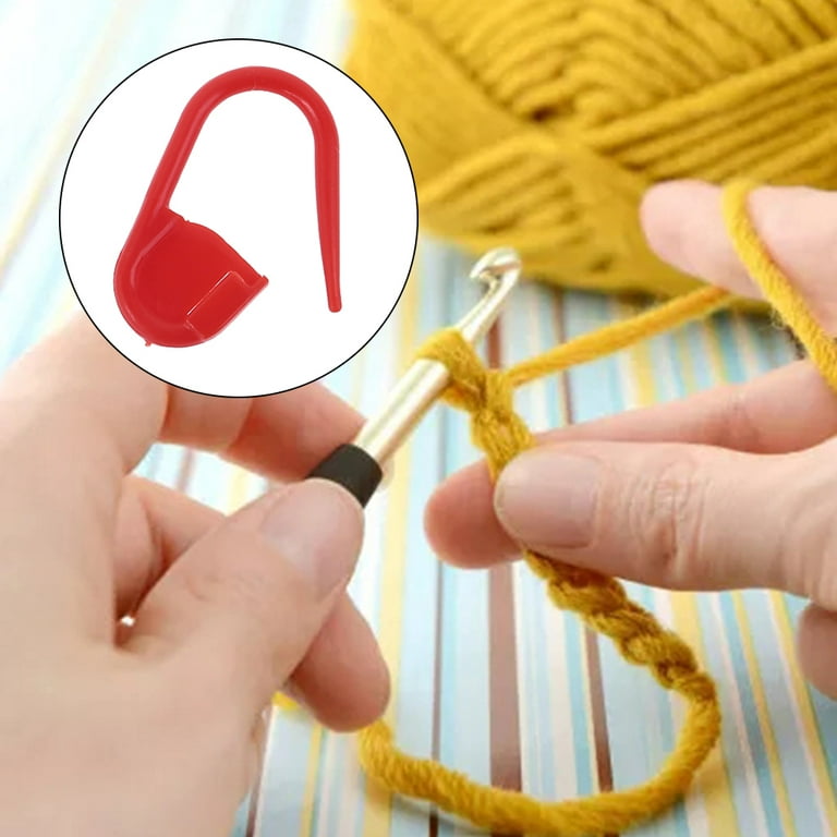 Whoamigo 1Set Twist Curved Hand Knit Knitting Needles U-shaped Cable Needle  Stitch Marker 