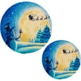 thumbnail image 7 of SKYSONIC Snowman Santa Moon Pot Holders Trivets, 2 Pcs Heat Resistant Trivets,Winter Snowscape Cotton Thread Weave Mats for Hot Pads Pans Pot Bowl Teapot for Kitchen Decor, 7 of 7
