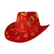 thumbnail image 3 of Sombrero de vaquero navideño, accesorio versátil para disfraz, sombrero de fiesta informal para escenario. Pajarita dorada, 3 of 9