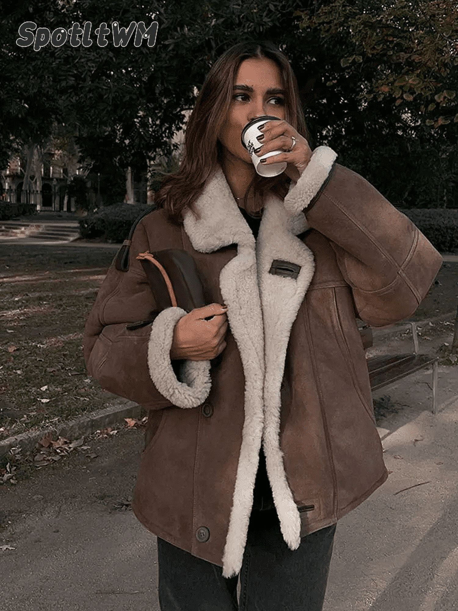 Lana Abrigos De Mujer Moda Coreana Trench Coat Mujer Mezclas De - Main Image