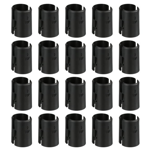 Uxcell 72Pcs Wire Shelving Shelf Lock Clips, Plastic Shelving Clips for 1" Post Shelving, Black