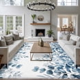 thumbnail image 3 of Rectangle Area Rugs 5 x 7 Ft, Blue Eucalyptus Leaves Non-Slip Residential Carpet, Watercolor Spring Summer Botanical Indoor Crawling Mats Runner Rugs for Living Room/Dining Room/Bedroom, 3 of 8