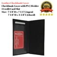 thumbnail image 4 of Genuine Leather Basic Checkbook Cover Pen Holder Black Brown Tan Burgundy, 4 of 18