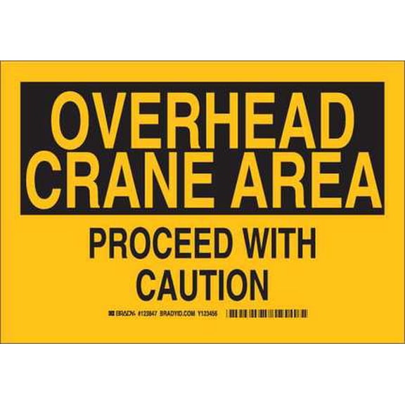 BRADY 123848 Safety Sign, 10 x 14In, Black/Yellow
