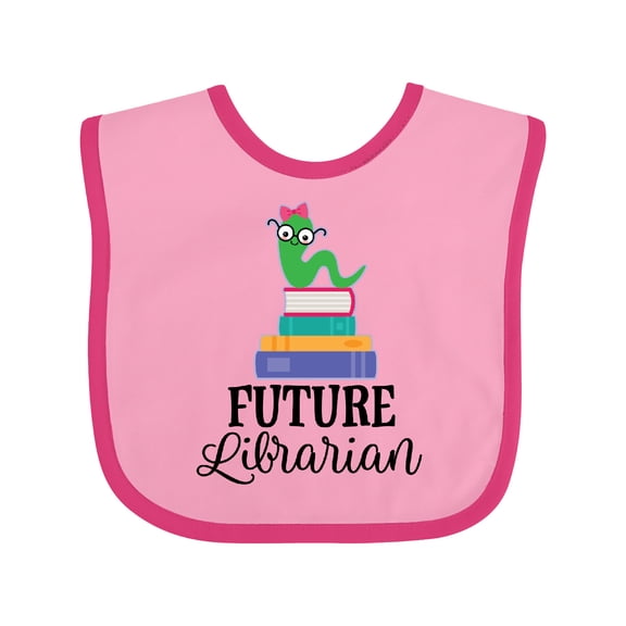 Inktastic Future Librarian Girls Reading Job Girls Baby Bib