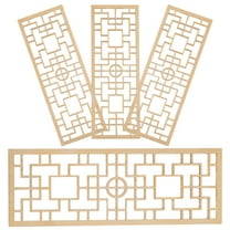 NICEXMAS 4Pcs Ornamental Mini Screen Wood Miniature House Furniture Craft Enthusiasts Interior Decoration