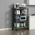 thumbnail image 3 of Kitchen Bakers Rack 4-Tier, Shelving Unit Heavy Duty Metal Storage Shelves, Microwave Stand Rack with Wheels, Kitchen Storage Shelf Rack, 3 of 4