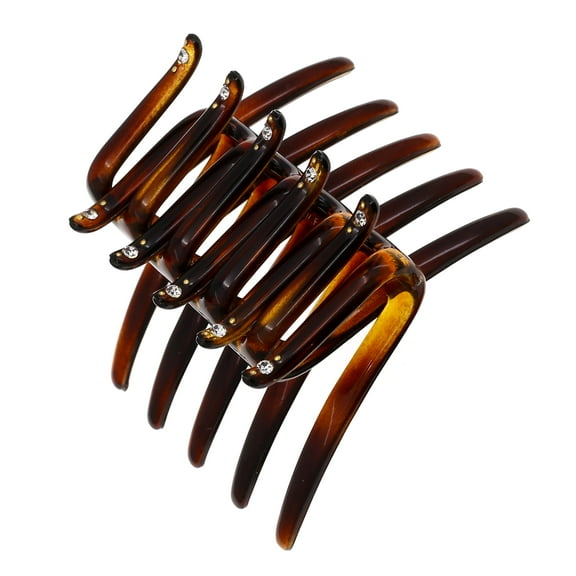 Camila Paris CP2634 French Two Sides Interlocking Comb, for Ponytail or Hair updo, Strong Hold Grip Hair Clips for Women, No Slip Durable Styling Girls Hair Accessories, Made in France