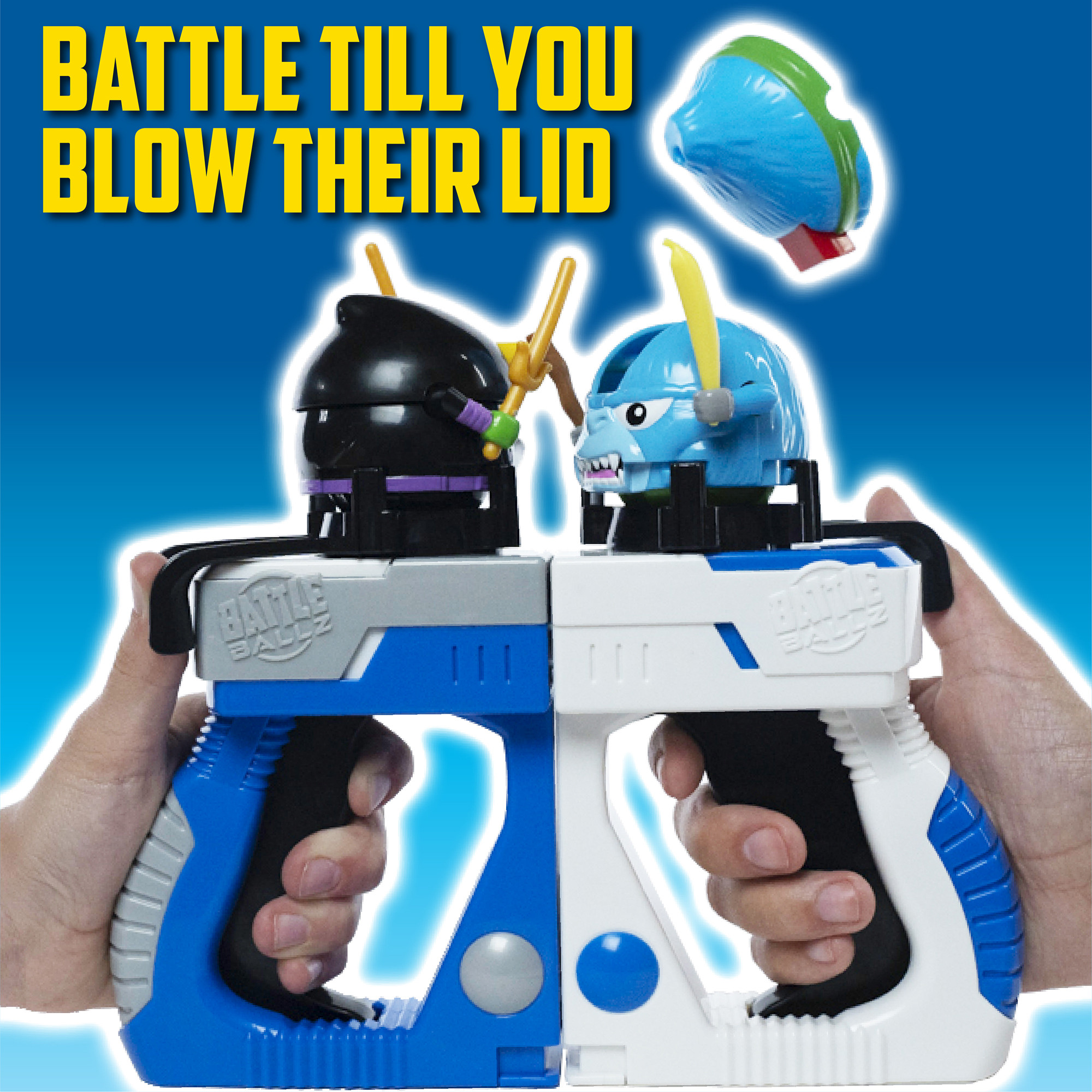 Battle Ballz: Battle Pack - Bruiser & Ninjika - 2 Warriors & Joysticks, Head-To-Head, Weapon Wielding Toy Characters, Rolling Ball Figures, Kids 3+