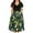 4653-Botanical, variant on Plus Size Dress for Women V Neck Long Black Patchwork Dress Casual Short Sleeve Sundress Loose Fit Spring Summer Dress with Pocket Floral/ Sequin/ Botanical/ Stripe/ Leopard ( XL-5XL )
