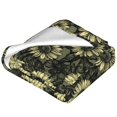 thumbnail image 2 of Bixox Fleece Blanket Sunflowers Pattern Super Soft Double-Sided Microfiber Flannel Blanket for Sofa, Bed, Couch,Suitable for All Seasons - 80"x60", 2 of 5