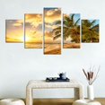 thumbnail image 1 of 5 Panel Abstract Music Notes Poster Picture Printing Canvas Painting Wall Artwork, Modern HD Creative Modular Canvas GIclee Art Home Wall For Living Room Office Decoration(60"Wx32"H Frame), 1 of 7