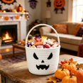 thumbnail image 4 of Halloween Cute Cotton Rope Baskets,Halloween Trick Or Treat Basket,Woven Storage Basket,Halloween Decorations Indoor, 4 of 5