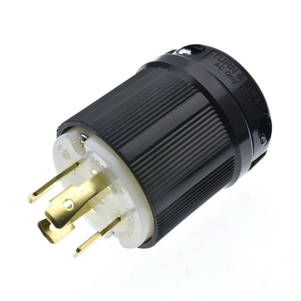 Enerlites, Locking Plug Connector, NEMA L14-30P, 30 Amp, Black 2pk