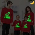 thumbnail image 2 of Camisetas de Navidad a juego para la familia, sudadera luminosa brillante con cuernos de árbol de Navidad, 2 of 3
