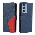 thumbnail image 4 of Compatible Motorola Edge S30 Case, Leather Wallet Case Stand View Magnetic Clasp Book Flip Folio Phone Cover - Blue, 4 of 5