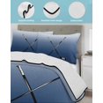 thumbnail image 4 of Quilts Twin XL Size, Navy Blue Ice Hockey Soft Comforter Bedding Set for Bed, Winter Sports Ball Games Ombre Lightweight Quilted Bedspread with Pillow Cover(2 Pieces) for All Season, 68x98 Inch, 4 of 6