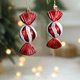 thumbnail image 1 of pstuiky Adornos navideños de muñeco de nieve, colgante pequeño para árbol de Navidad, cabaña de Papá Noel, decoración colgante, suministros de decoración, 1 of 6
