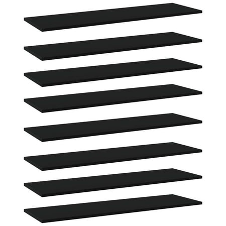 

WONISOLI Bookshelf Boards 8 pcs Black 39.4 x11.8 x0.6 Chipboard