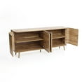 thumbnail image 4 of LuxenHome Natural Oak Manufactured Wood 4-Door 71.1-Inch Wide Sideboard Cabinet, 4 of 7