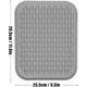 thumbnail image 2 of Posavasos de silicona pequeño, mantel individual de silicona antideslizante, tapete para secar platos, tapete de goteo, agarradera para ollas, posavasos resistente al calor (gris, 29,5 x 23,5 cm), 2 of 5
