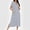 #0090-Light Blue, variant on Robes For Women Zipper Front Bathrobe Short Sleeve House Coat Long Nightgown With Pockets Soft Loungewear