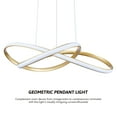 thumbnail image 4 of Bestco Geometric LED Pendant Light with Adjustable Height Aluminum Frame & Gold Finish, 4 of 12