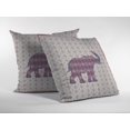 thumbnail image 2 of 18" Magenta Elephant Indoor Outdoor Throw Pillow, 2 of 4
