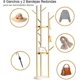 thumbnail image 3 of Perchero de Metal con 8 Ganchos y 2 Bandejas Redondas, 170cm Perchero de pie, Percheros Moderno en Forma de Árbol, Puede colocar Sombreros, Paraguas, Bolsos, Bufandas, Ropa, 3 of 6