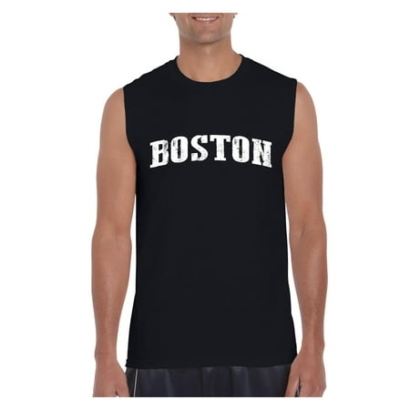 Boston Massachusetts State Flag Men Ultra Cotton Sleeveless