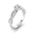 thumbnail image 3 of Certified 1/2 Carat TW Diamond Infinity Engagement Ring in 10k White Gold (G-H, I1), 3 of 5