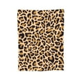 thumbnail image 7 of DouZhe Ultra-Soft Micro Fleece Lightweight Flannel Bed Blanket, Abstract Leopard Print Animal Brown Print Cozy Warm Throw Blankets, 50"x40", 7 of 7