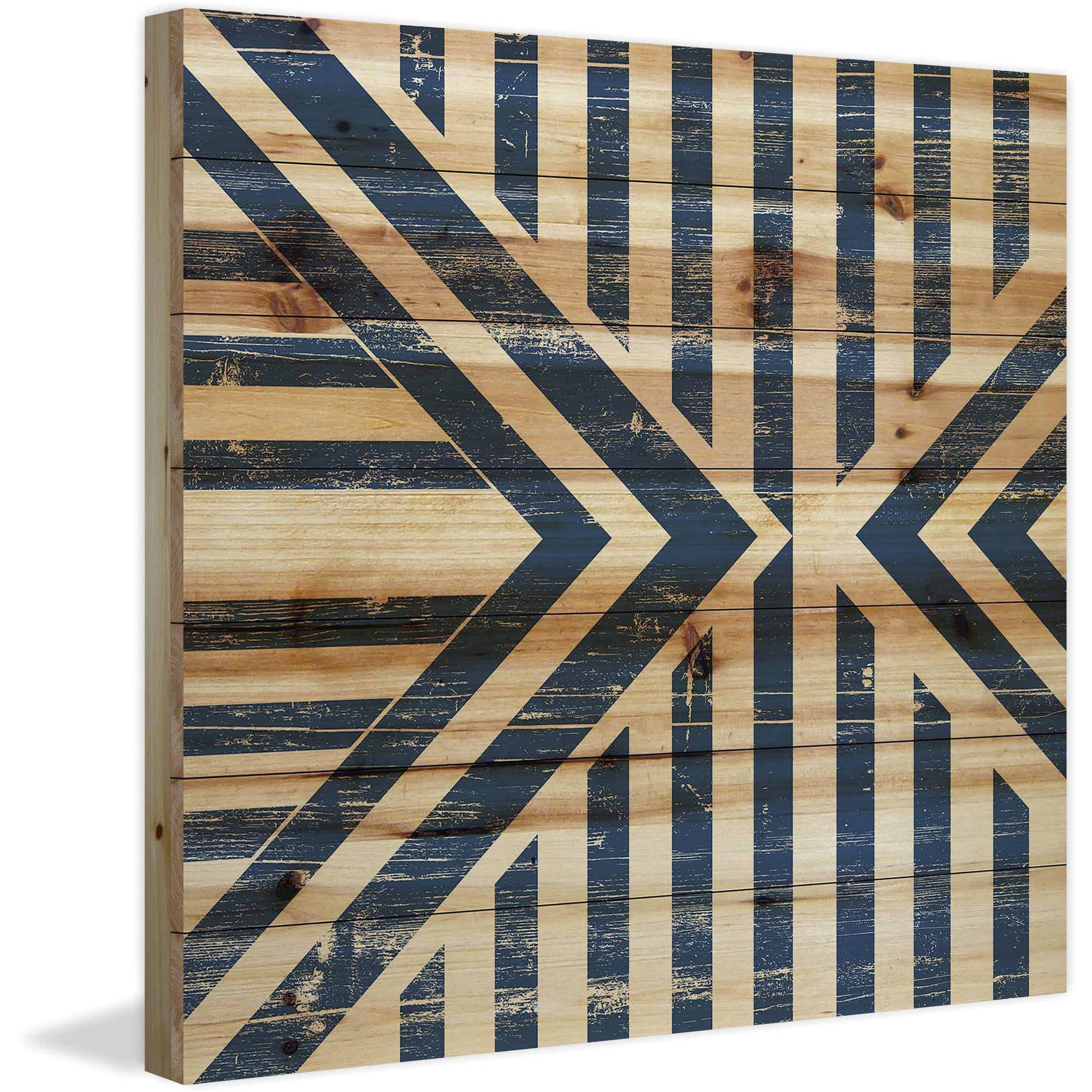 "Meeting Vees" Painting Print on Natural Pine Wood